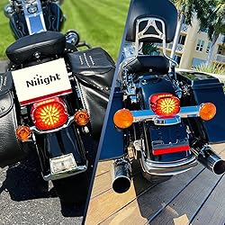Nilight LED Tail Light Motorcycle Brake Turn Signal