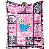 VHIKMLY Nurse Gifts for Women, Nurses Week Gifts, Nurse Blanket, Nursing Appreciation Birthday Retirement Practitioner Gifts Ideas 60"x50"