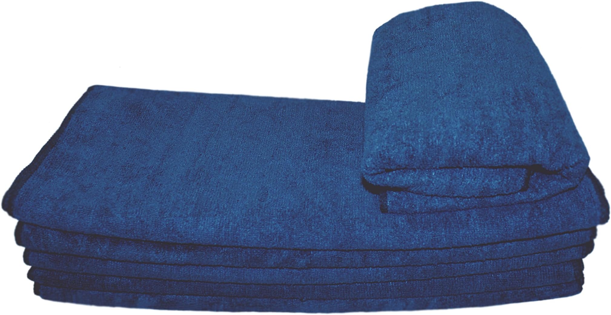 6 DOZEN 72pcs Premium Microfiber Towel 16" X 27" - Navy Blue