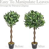 CHRISTOW Artificial Bay Tree In Pot 90cm 120cm Large Indoor Outdoor Topiary view 5