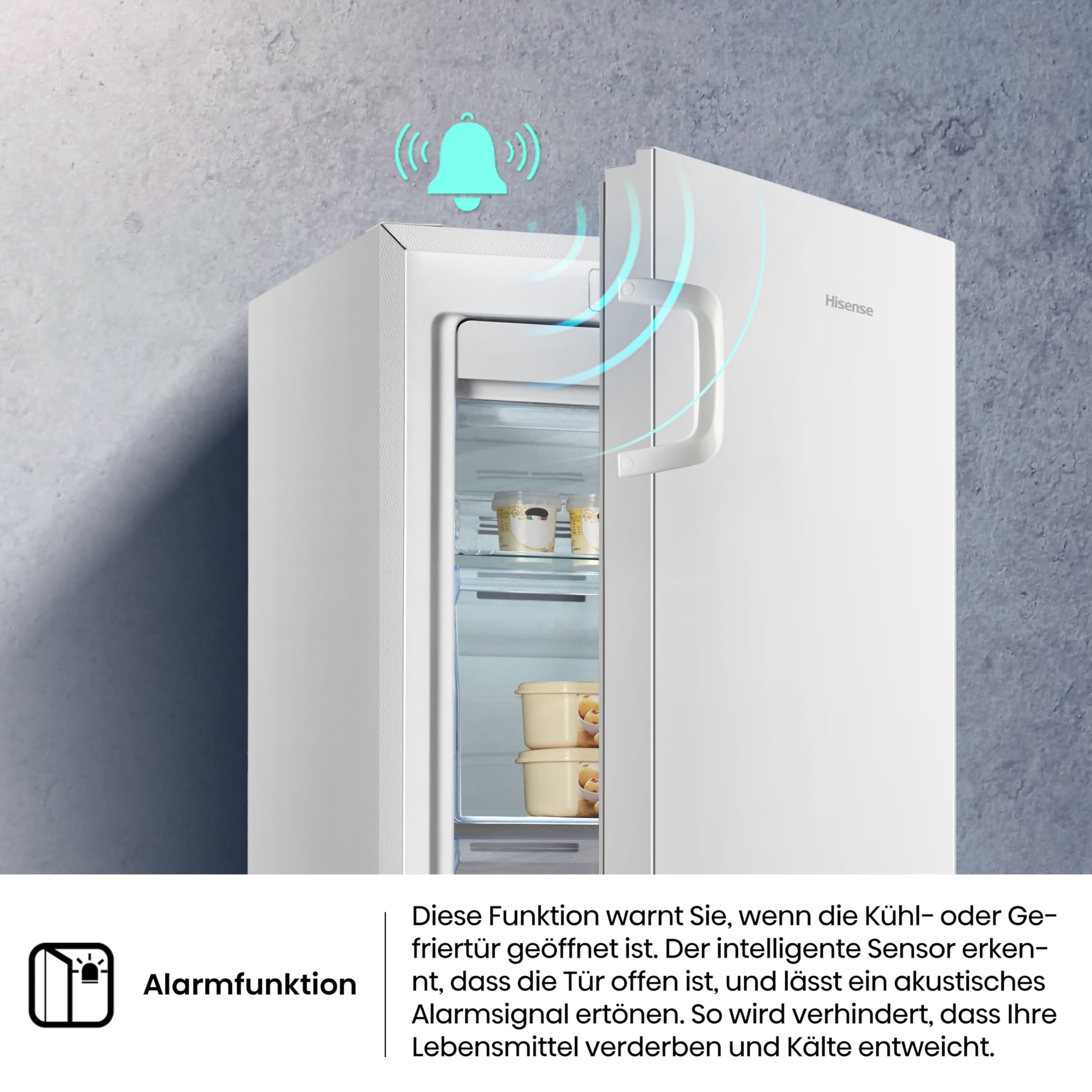 Hisense FV191N4AW2 Gefrierschrank/ TotalNoFrost/ SuperFreeze/ Türalarm/ Multiflow 360°/ BigBox/ 143,4 cm/ Gefrierteil 147 l/ 41 dB/ 205 kWh/Weiß 9