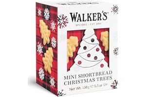 WALKERS Walker's Shortbread Christmas Tree Shaped Mini Holiday Cookies, Pure Butter Shortbread Cookies, 5.3 Oz Box