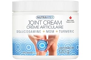 Cooling Arthritis Pain Relief Cream – Non-Greasy & Fast Absorbing Joint Cream with Glucosamine, MSM, Turmeric, Camphor & Ment