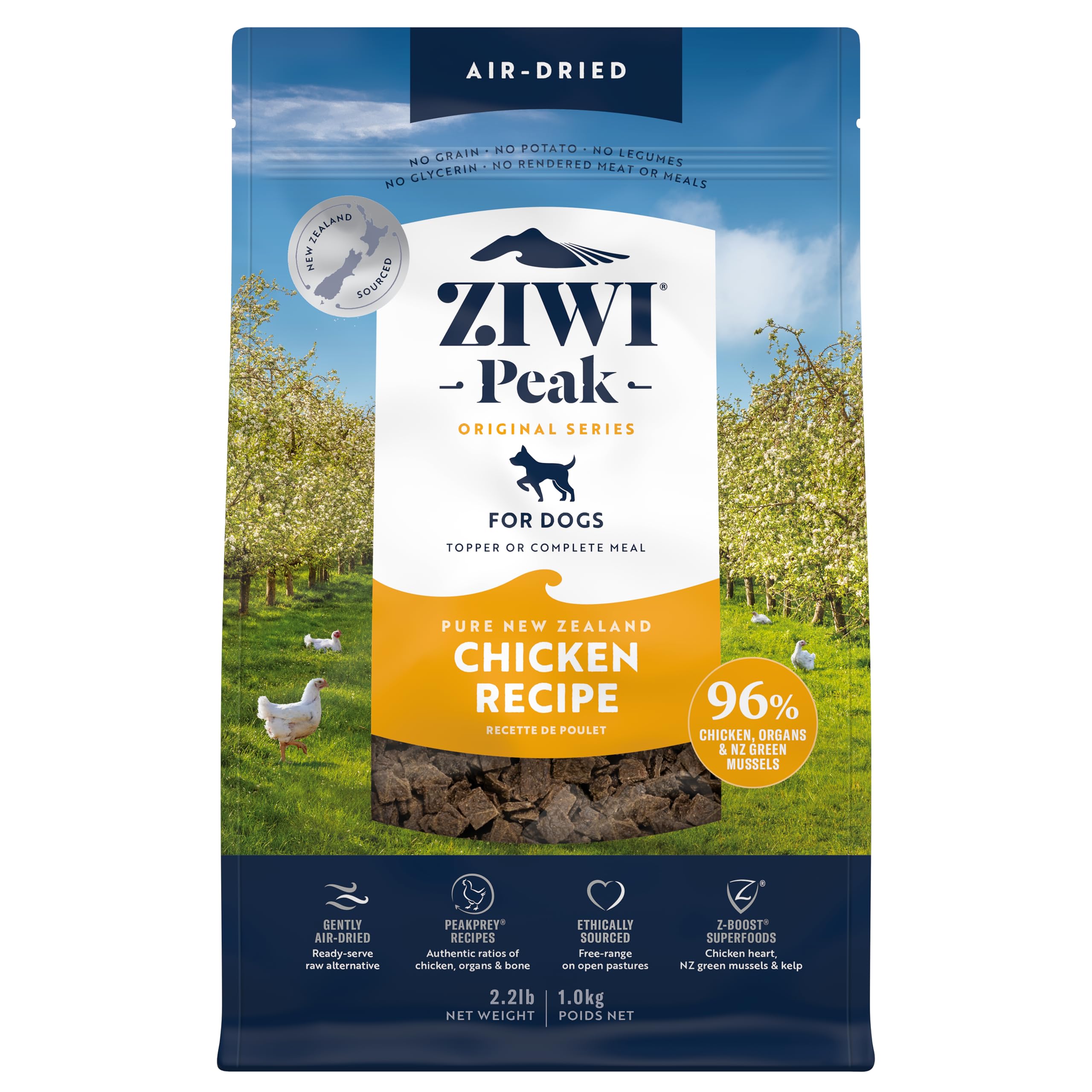 ZIWI Peak Air-Dried Dog Food – Chicken - All Natural, High Protein, Grain Free, Limited Ingredient w/ Superfoods (35.2oz) — image 1