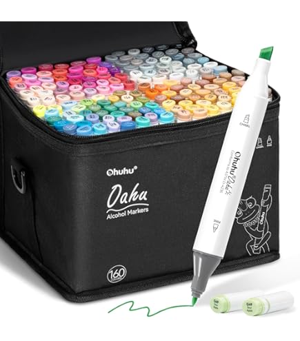 Amazon.com: Ohuhu Alcohol Markers 200 Colors - AP Certificated