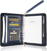 GraduatePro A5 Clipboard Folder with 120 Note Paper 6-Ring Binder Blue