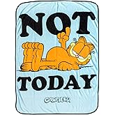 Silver Buffalo Garfield Not Today 45" x 60" Fleece Throw, Soft and Cozy Blanket, 185 GSM