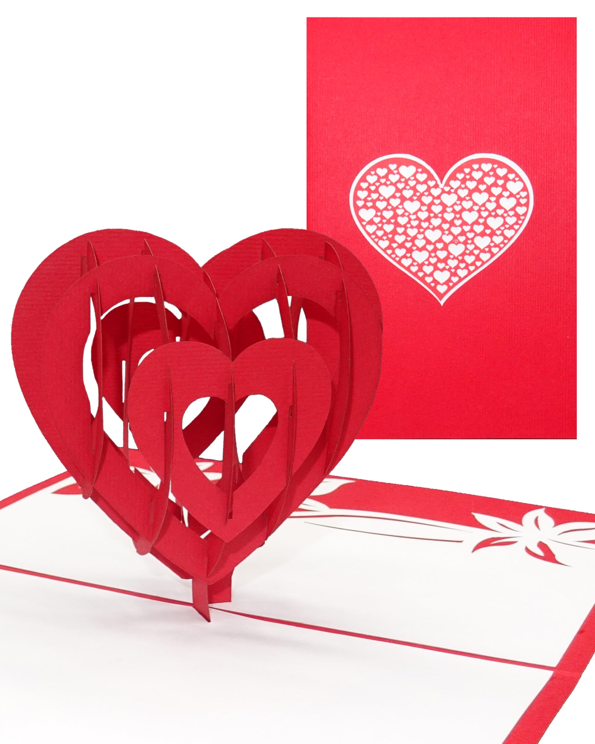 'Love Heart 3D Pop up Card – Wedding Day, Wedding Card 3D Pop Up Wedding, Valentine's Card – Engagement Card – Wedding Day Gifts both men and women