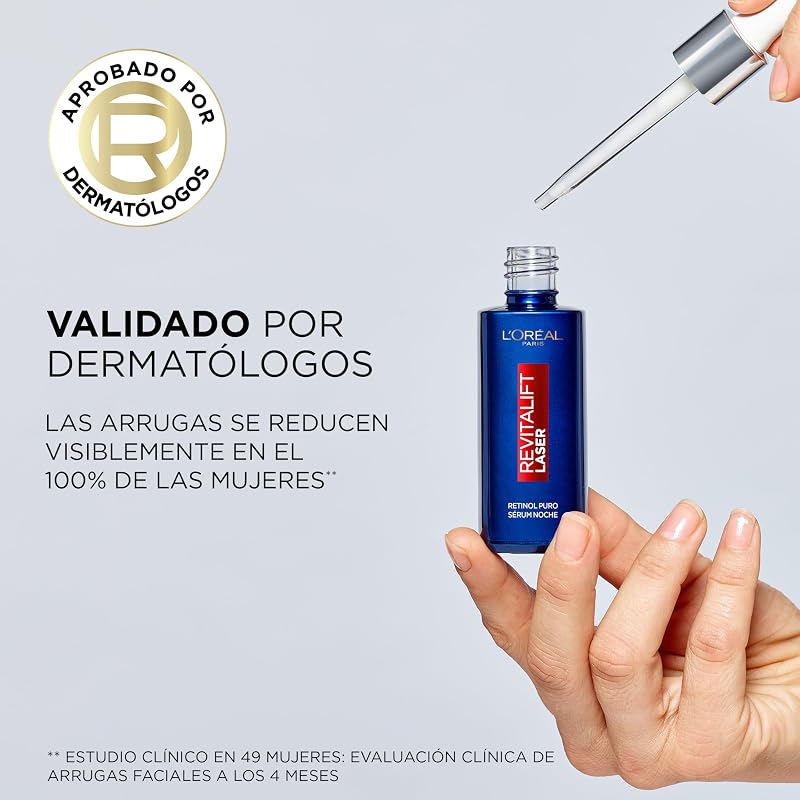 L'Oréal Paris Revitalift Laser Serúm de Noche Nº1 con Retinol Puro, 30ml