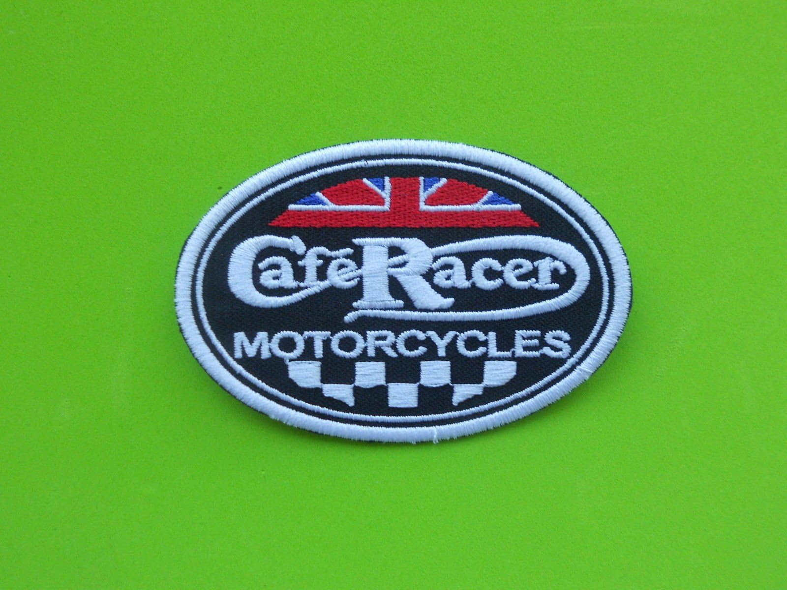 Patch, Embroidered Patch, Iron on Applique Patch Cafe' Racer Motorcycles Embroidered Iron On Applique cm.8.5 x 5,5-Replica