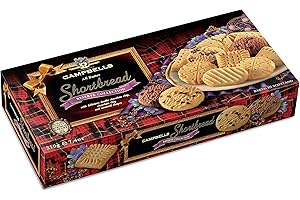 Campbells Shortbread Reserve Collection All Butter Cookies | Buttery Shortbread with Double Chocolate Chips & Assorted Shapes | Delicious British Assortment Gift Box | 7.41 Oz/210 g