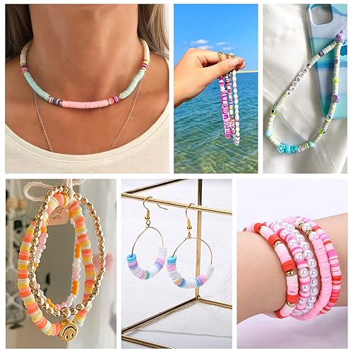 AceFun 3750PCS Clay Beads for Bracelets Making Polymer Clay Beads