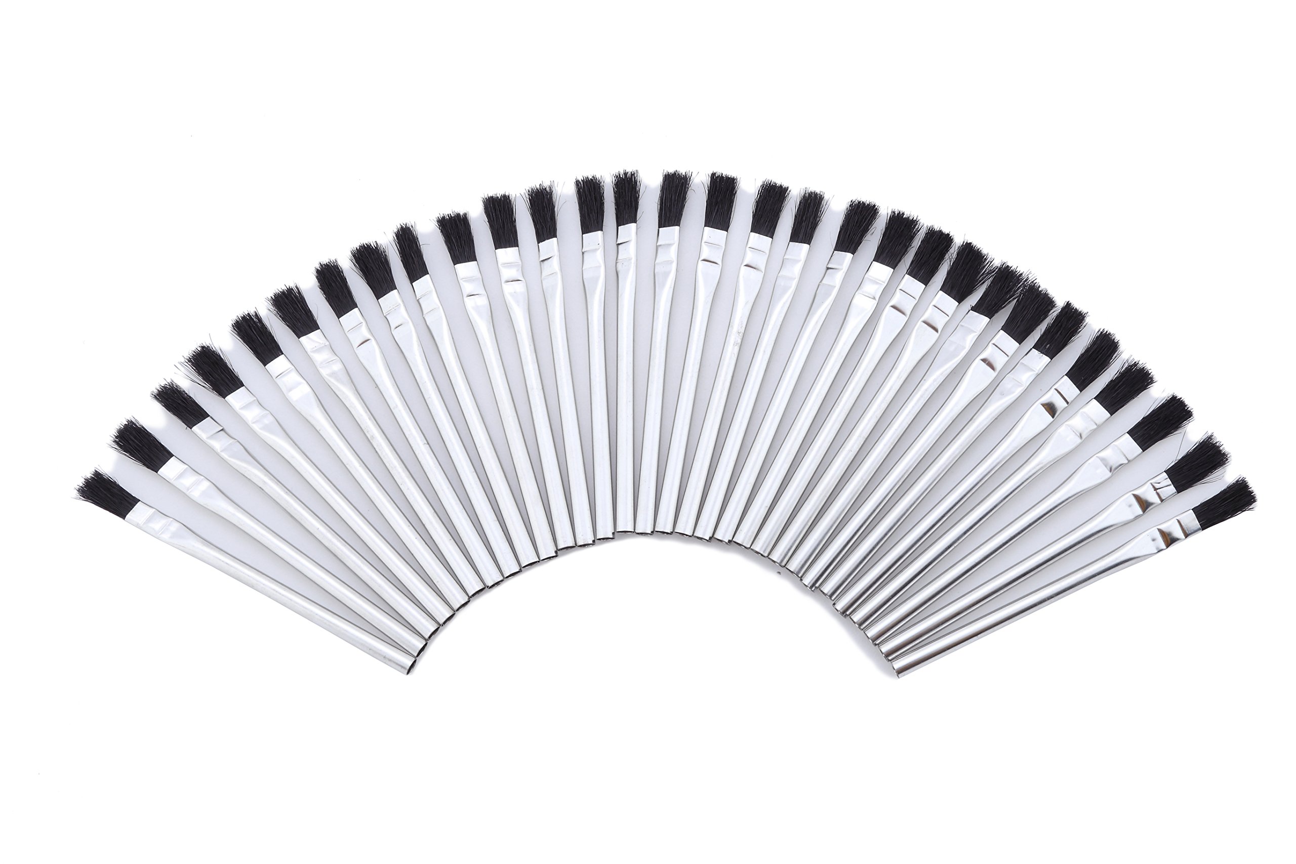 Acid/Flux Brush, Tin Ferrule, Horsehair, 5-3/4" Length, 5/16" Width(Pack of 30 Pieces)