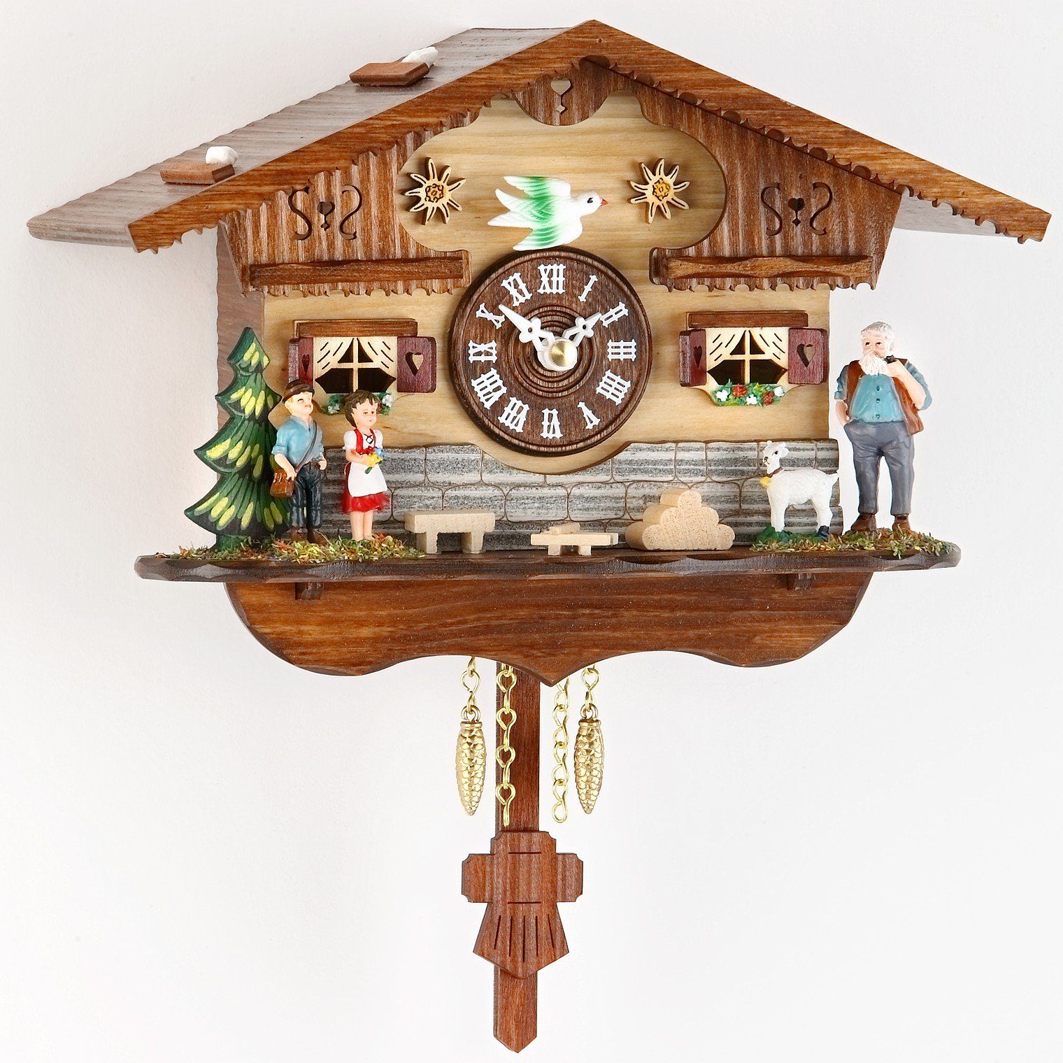 Trenkle Kuckulino Black Forest Clock with quartz movement and cuckoo chime TU 2042 PQ