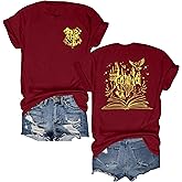 YZMI Magical Shirt for Women Novelty Wizard Book T-Shirts Magical School Shirts Wizard Costume Tops