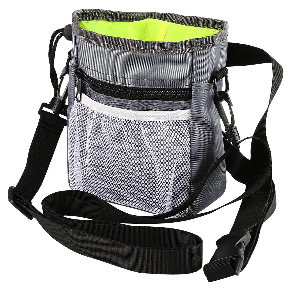 Wiwsi Dog Treat Pouch Walk Bag Poop Holder Pet Training Clicker Adjustable Belt(Grey)