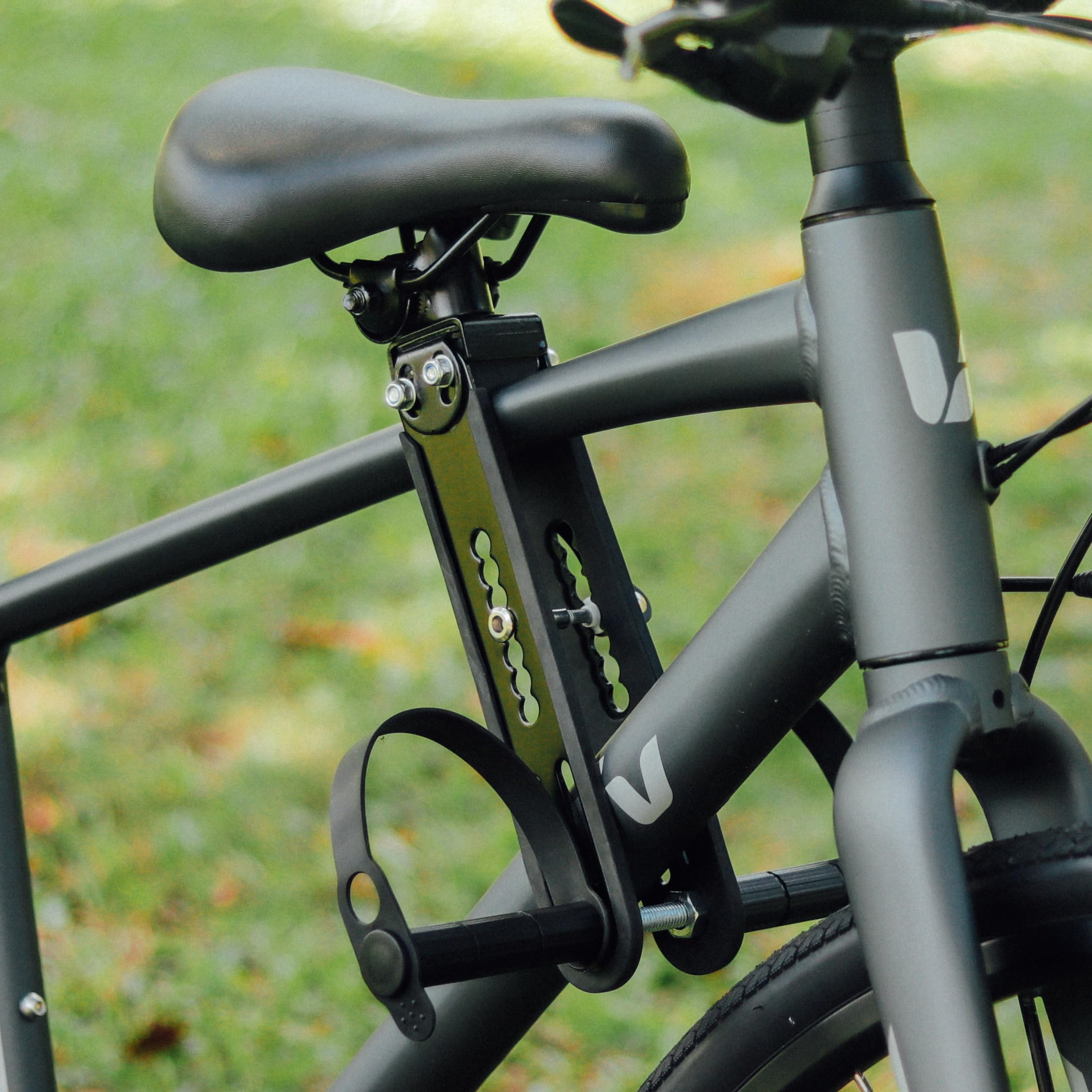 saurka Child Bike Seat Front Mount and Child Handlebar for Mountain Bike Parent-Child Riding, Kid Bike Seat&Kid Handlebar Compatible with All Adult MTB Bike for Family Outdoor Activities