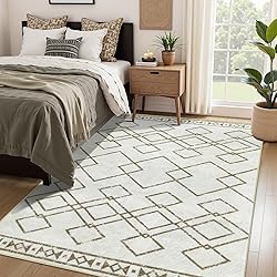 SERISSA Washable Area Rug,4x6 Soft Non Slip Indoor