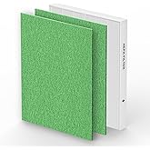 AP-1512HH & 200M Pollen Filter Set for Coway Airmega AP-1512HH and Airmega 200M Air Purifi-ers, 2 Pollen Filters and 1 HEPA Filter, 3 Pack, Light Green