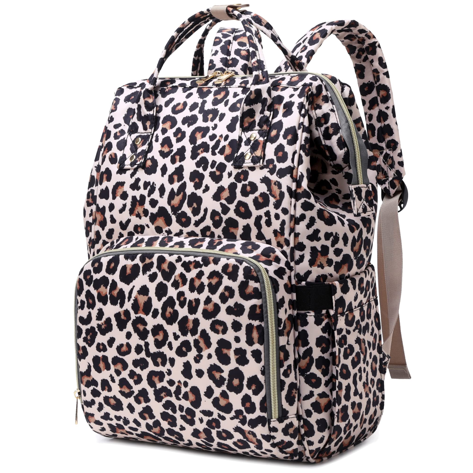 Photo 1 of Xunteny Leopard Women Laptop Backpack, College School Backpack Bookbag 15.6 Inch Computer Backpacks for Work Business Travel