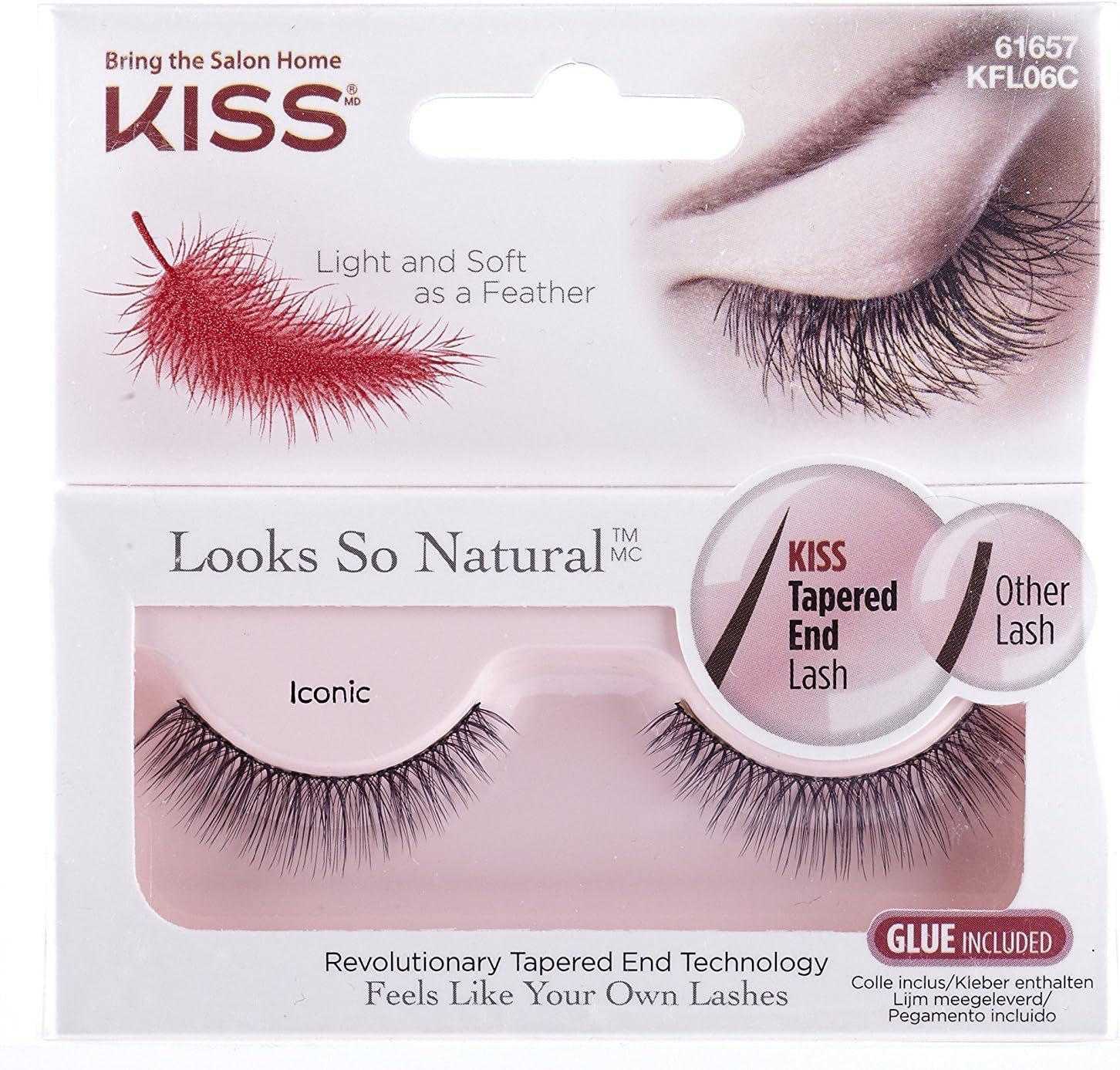 KISS Look So Natural Collection 1 Pair of False Lashes, Iconic
