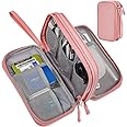 Electronic Organizer Travel Cable Accessories Bag, Electronic Organizer Case, Electronic Accessories Organizer Bag for Power Bank, Charging Cords, Chargers, Mouse, USB Cable, Earphones (Light Pink)