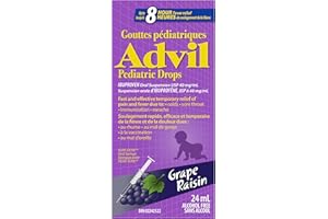 Advil Pediatric Drops Fever and Pain Reliever for Infants, Grape Flavour, 24 mL