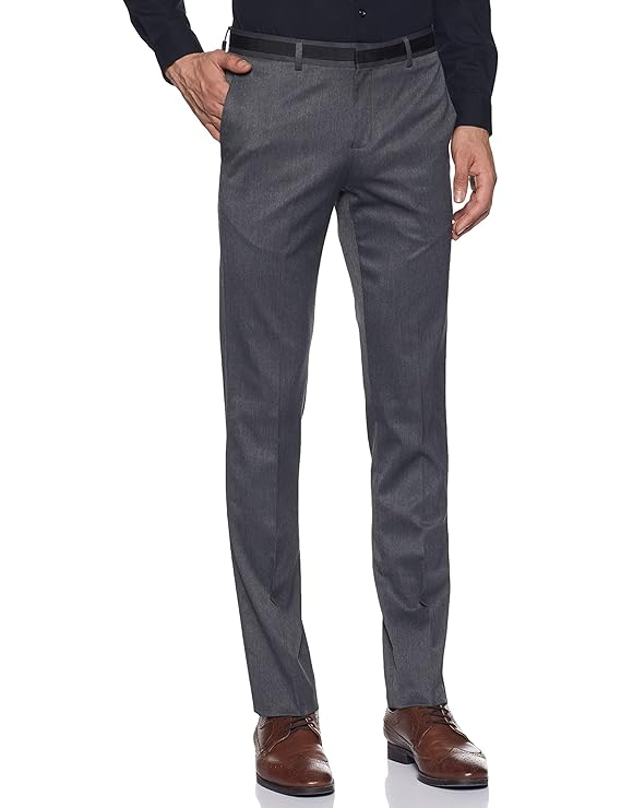Buy blackberrys Men's Formal Trousers (8907196472296_DLGREELBLAI19NLE40_40W x 34L_Diesel Black