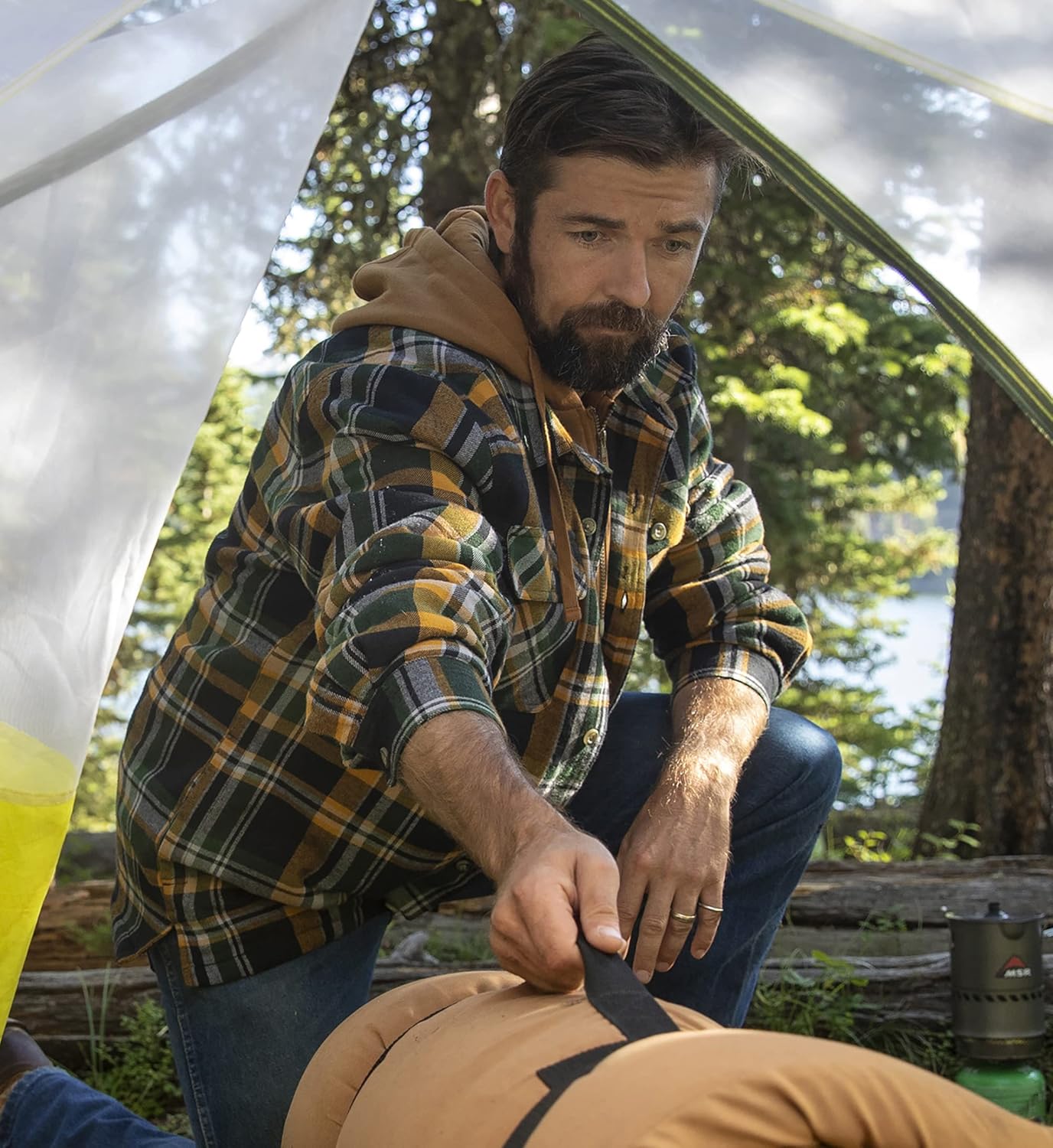 Legendary Whitetails Mens Maplewood Hooded Shirt Jacket : Clothing