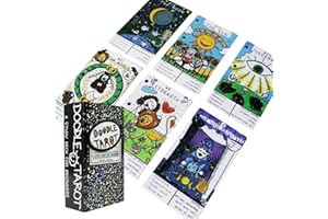 Banquiura Tarot Cards - Doodle Tarot 78 Tarot Cards, Pocket Edition Tarot Cards for Beginners Divination Tools Size: 4.06 "x 2.36"