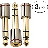Aurum Cables 3-Pack 6.35mm Male to 3.5mm Female Stereo Adapter