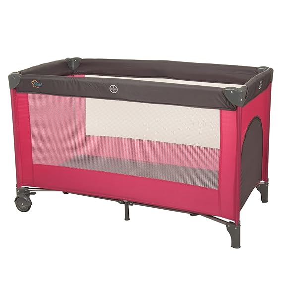 Fillikid Reisebett Standard pink-grau