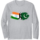 India and Pakistan Cricket Patriotic Gift for Finals Long Sleeve T-Shirt