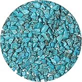 LAIDANLA Blue Turquoise 400pcs Natural Chip Stone Beads 5-8mm Healing Crystal Irregular Gemstones Drilled DIY Loose Rocks Bead Crystal for Bracelet Earrings Necklace Jewelry Making Crafting