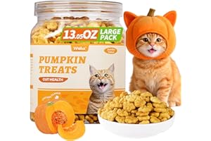 Wellix 13.05oz Healthy Cat Treats Pumpkin Flavor - Chicken Formula Stomach Sensitive Kitten Snacks for Digestive Support - Cat Constipation Relief Low Calorie Food Topper for Cats