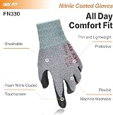 DEX FIT FN330 Nitrile Work Gloves 3D-Comfort Touchscreen 8(M) Grey 1 Pair view 4