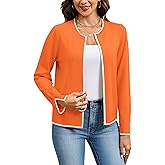 Totatuit Womens Long Sleeve Knitted Zip Up Sweater Lightweight Cardigans Zipper Sweatshirts Jacket No Hood