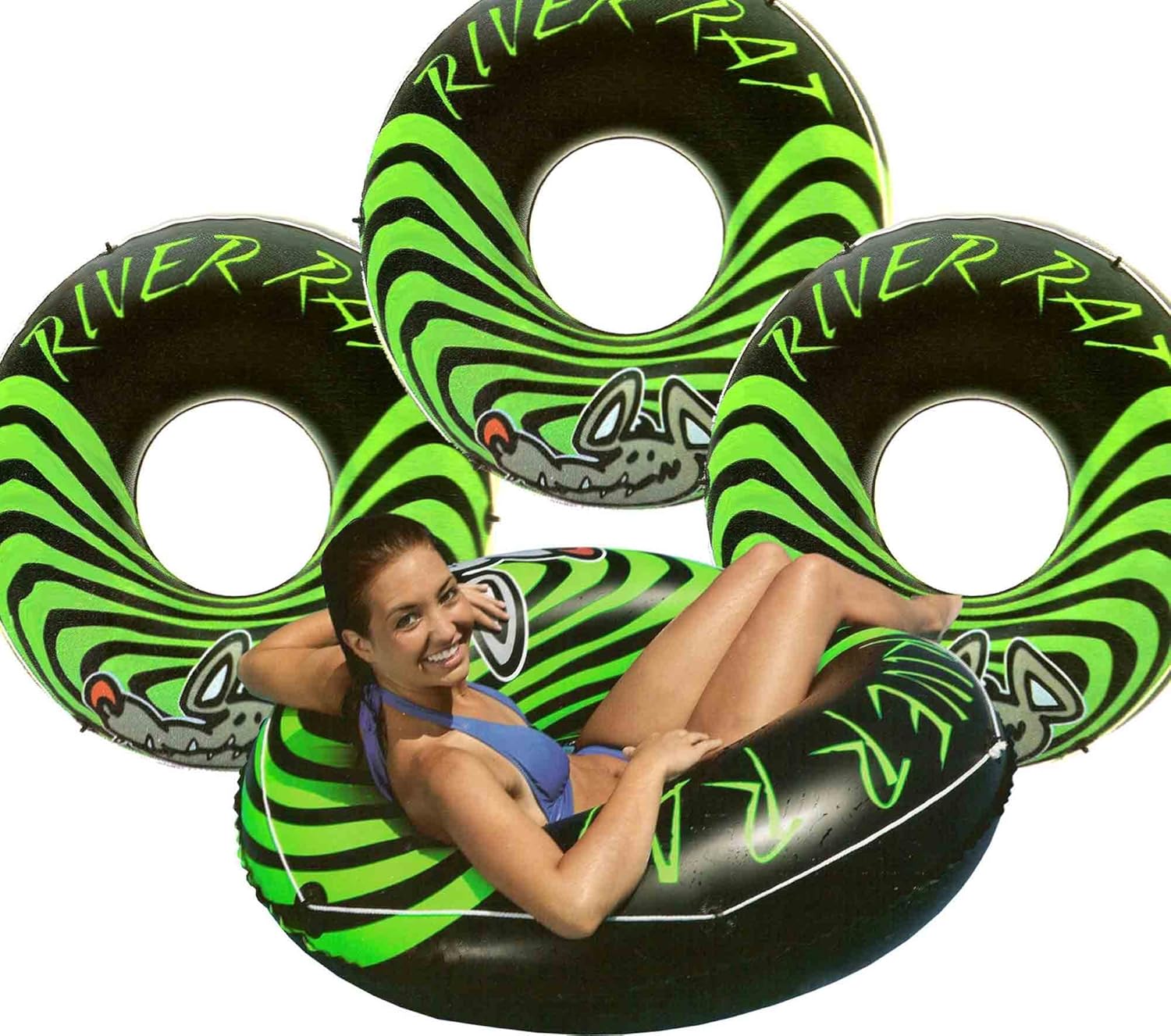 4-Pack Intex River Rat 48-Inch Inflatable Tubes For Lake/Pool/River | 4 x 68209E