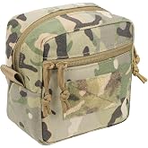 Tactical Gear MOLLE General Pouch with 5.56 Magazine Pouch Combination, Universal 5''*5'' GP Pouch with Quick Release mag Holder and Kydex Insert