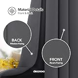 Deconovo 55 x 114 Inch Room Divider Curtain Eyelet Thermal Blackout Grey view 5