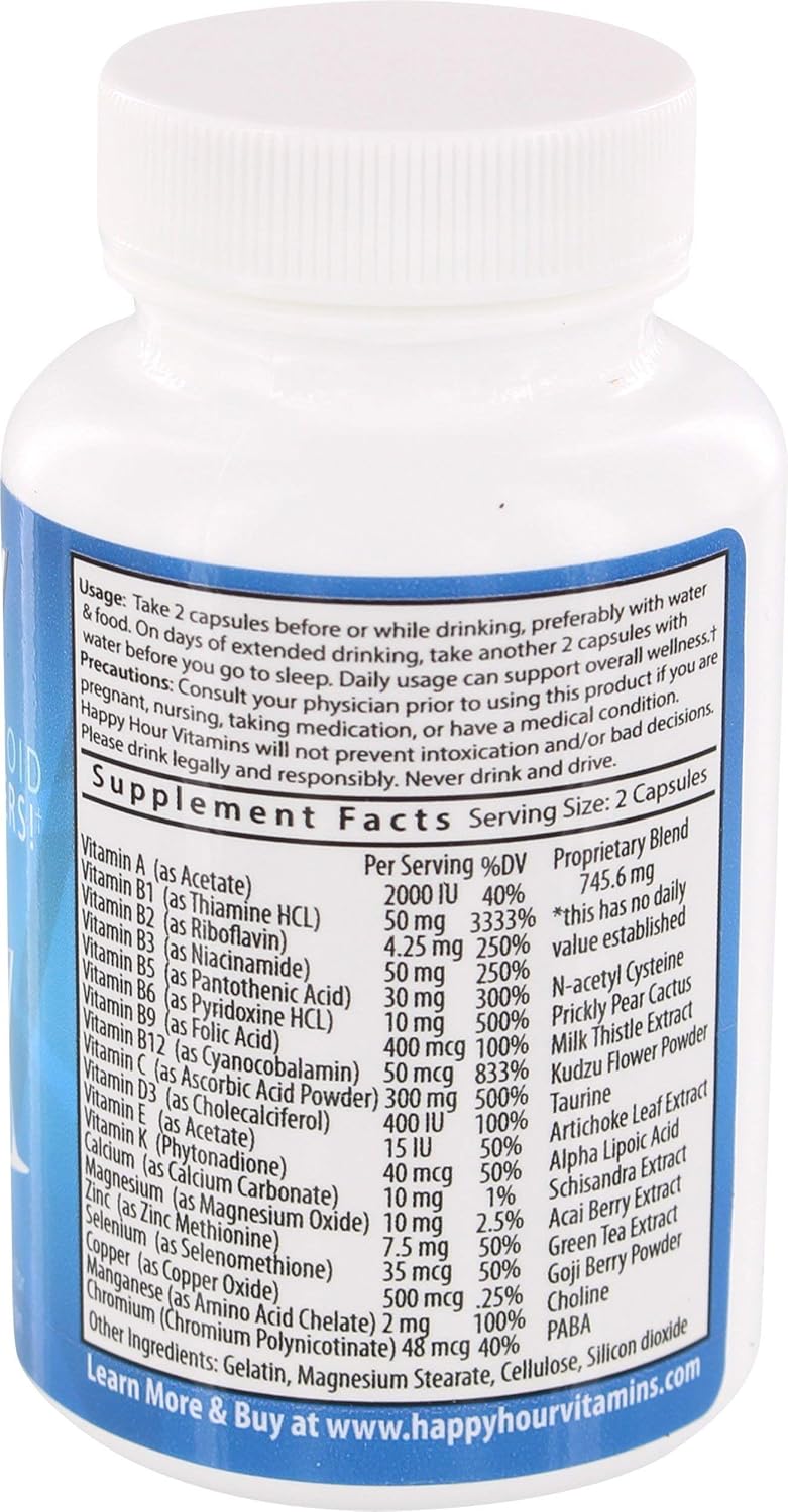 Happy Hour Vitamins 10 Servings Multivitamin for Hangovers & Liver