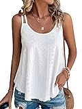 KKJ Womens Cute Tank Tops Eyelet Sleeveless