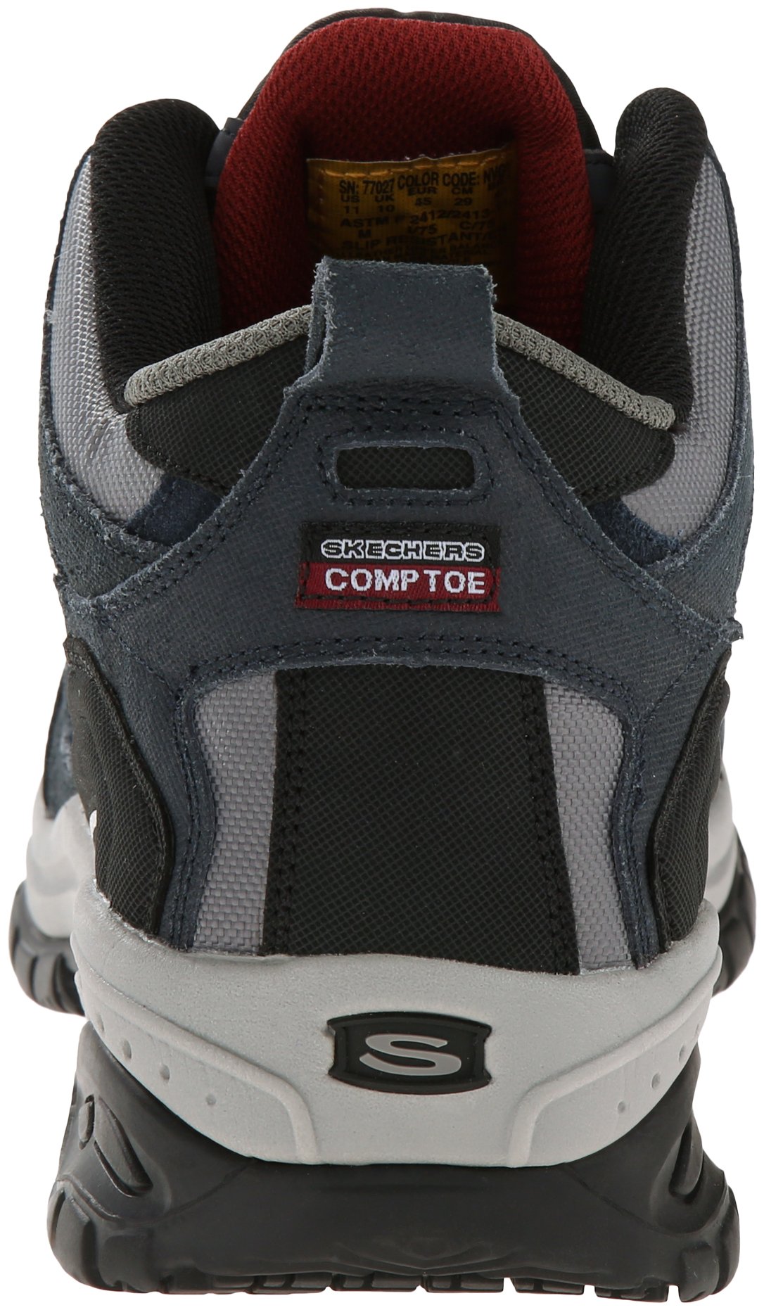 skechers for work men's soft stride canopy slip resistant work boot