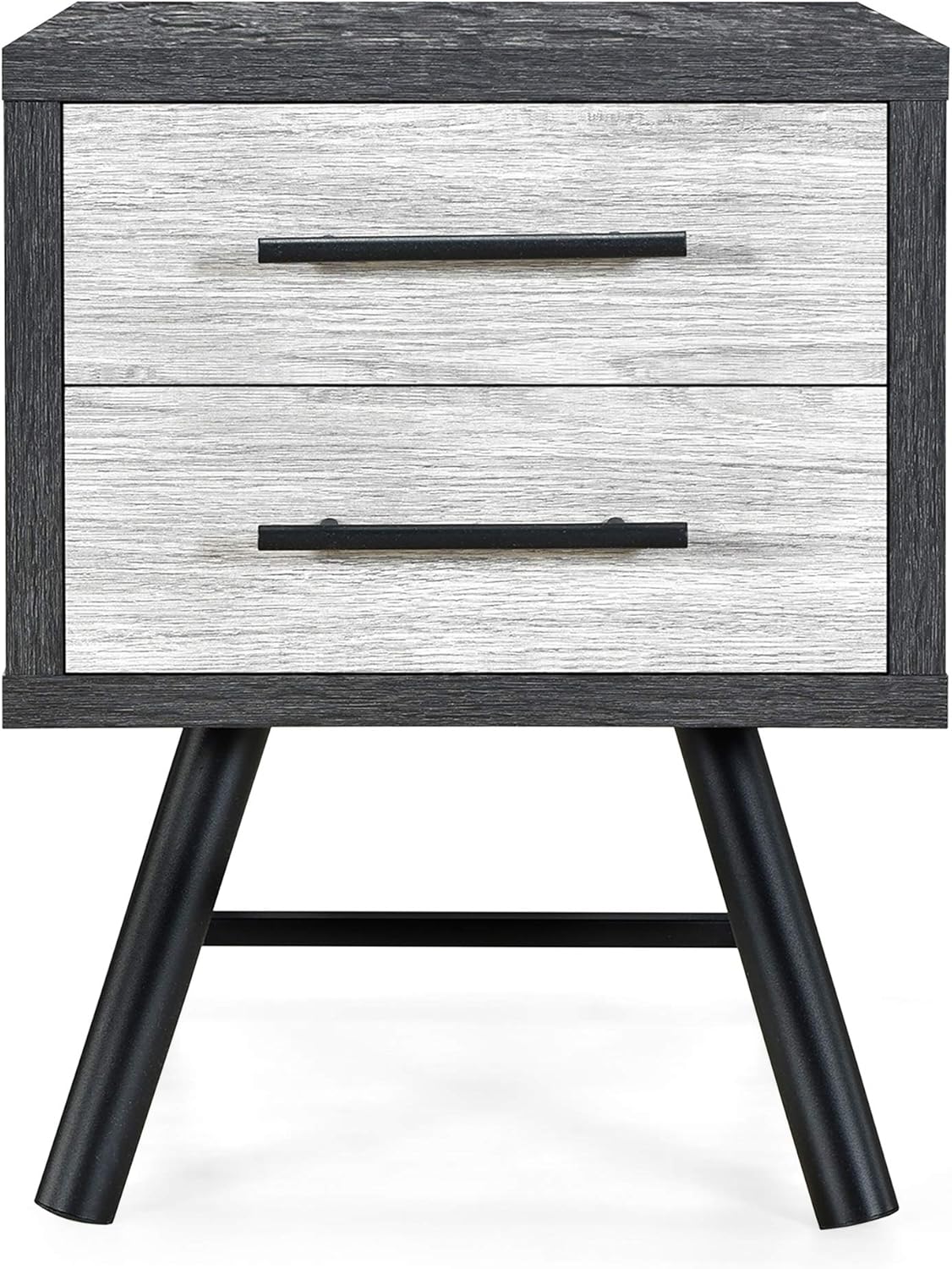 Christopher Knight Home Harrison Mid-Century Modern Nightstand, Sonoma Gray Oak + Gray Oak + Black: Kitchen & Dining
