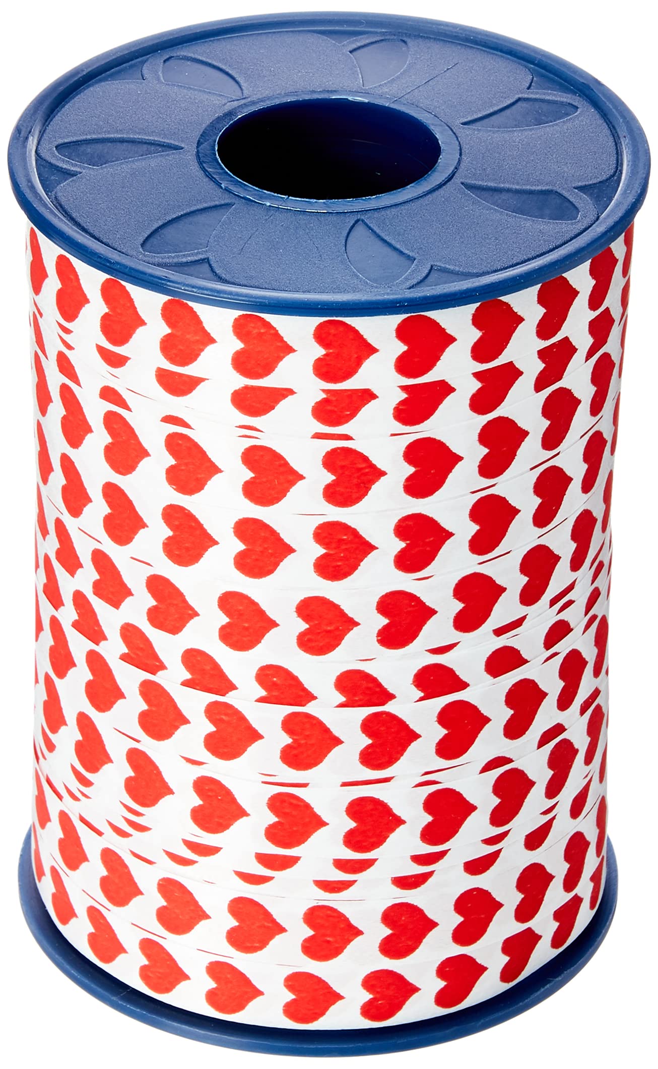 PRÄSENT - Honeymoon Curling Ribbon White-Red 10 mm width, 250 m length — image 1
