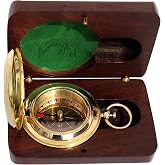 Brass Compass Gift &ndash; Push Button Compass Keepsake Gift for Son, Boys, Men, Graduation Gift, Birthday Gift Idea, Inspirational Motivational Gift for Him, Unique Gift Idea, Collectible Desk Decor