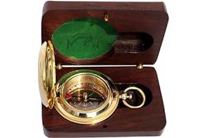 Backpacking Navigation Handmade Brass Personalize Compass for Best Man Get Well Hiking Camping Hunting Trekking Sailing Adven