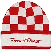 Disney Toy Story Adult Pizza Planet Checkered Knit Cuff Beanie Hat Cap for Men and Women Multicolored