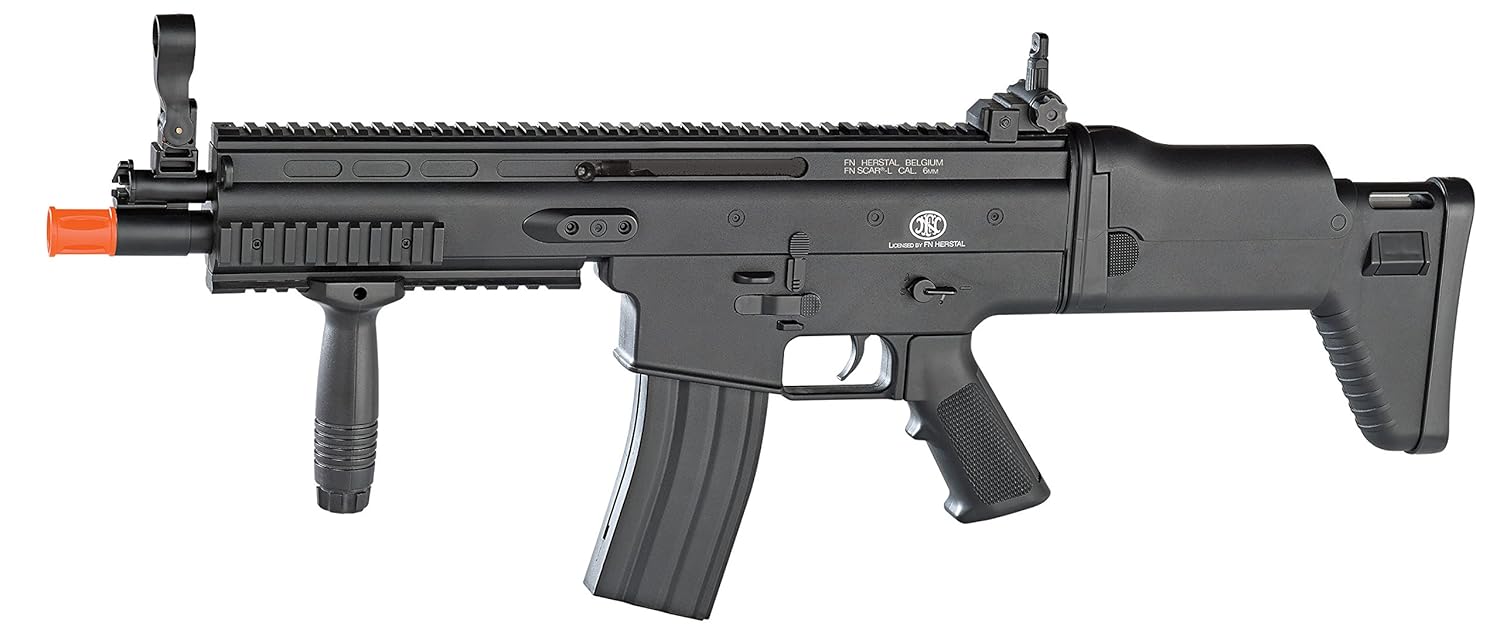 AR Airsoft Gun Sniper Rifle FN Scar Spring Loaded bb Play Scope 400 FPS