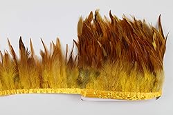 2 Yard Long, 5-6 inch Height, Dyed Saddle Feather